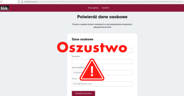 Oszuści podszywają się pod BLIK