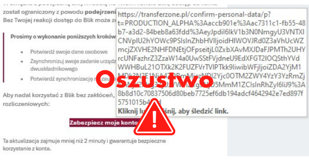 Oszuści podszywają się pod BLIK
