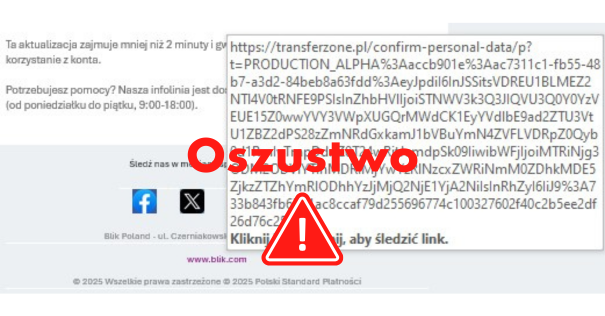 Oszuści podszywają się pod BLIK