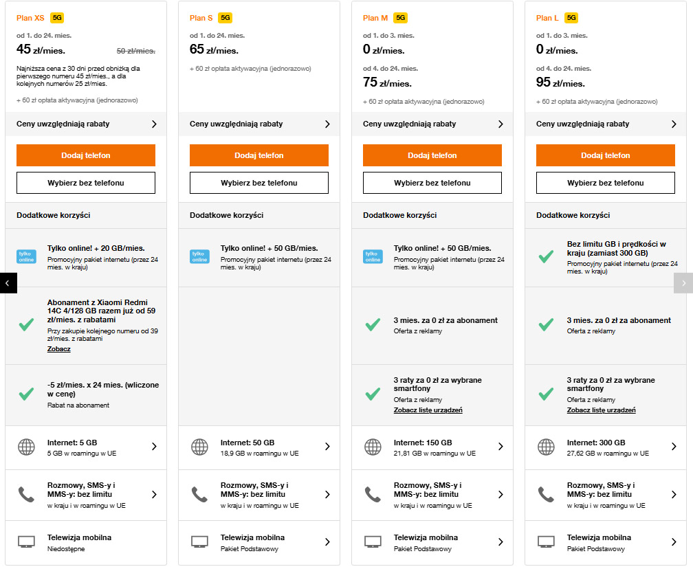 Orange zwiększa pakiet danych