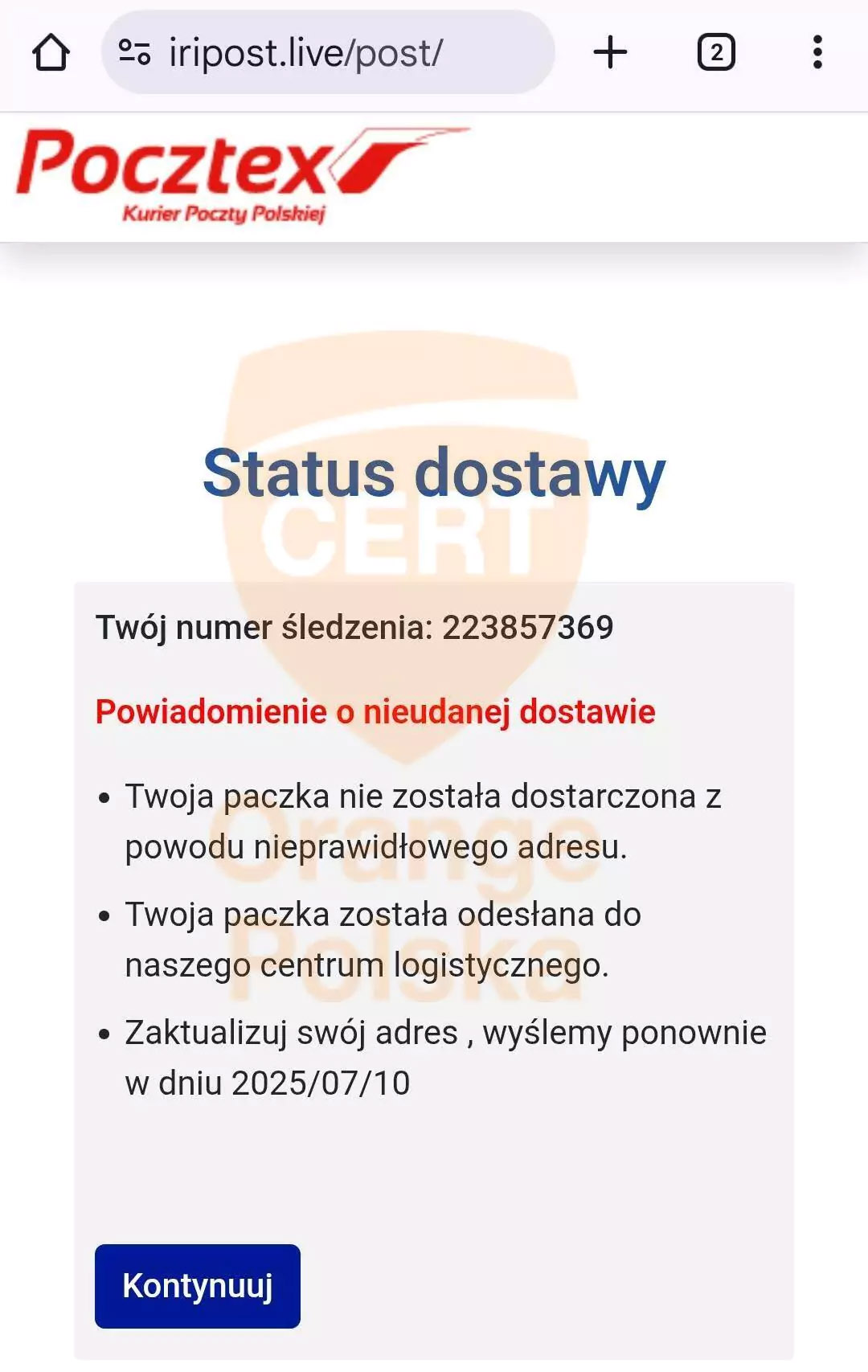 Oszuści podszywają się pod DHL