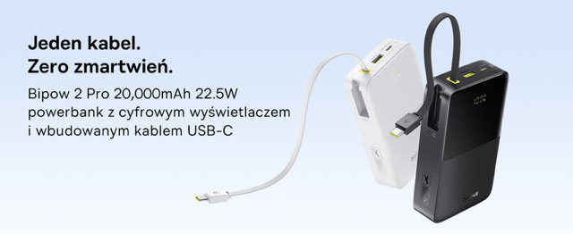 Nowy powerbank dostępny z trzema portami ładowania i cyfrowym wskaźnikiem