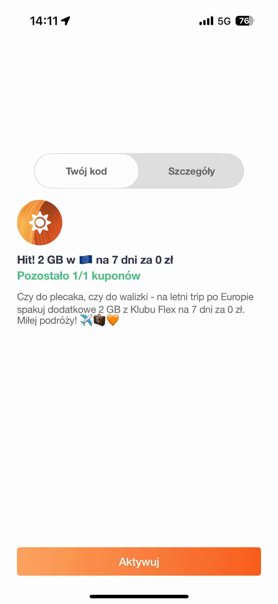 Wakacyjne promocje Orange Flex — darmowe pakiety danych i rabaty