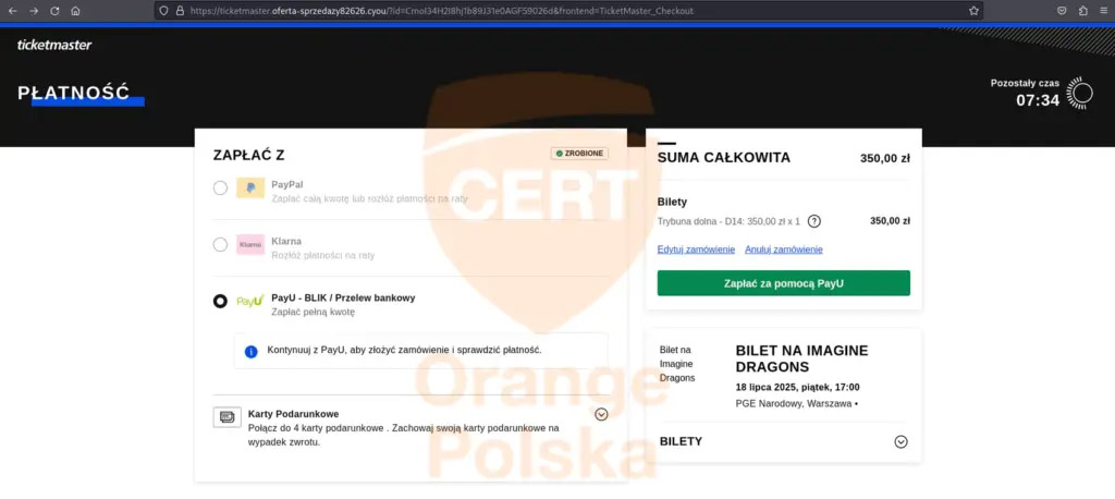 Uwaga na fałszywe strony z biletami na koncerty