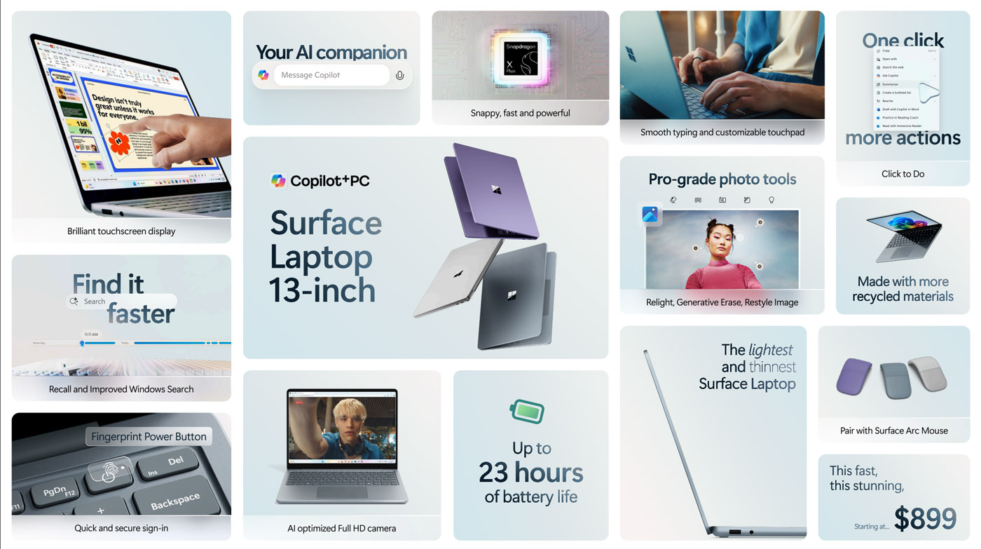 Microsoft rozszerza rodzinę Copilot+ PC - debiutują Surface Laptop 13″ i Surface Pro 12″