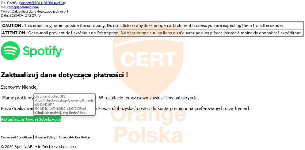 Uwaga na fałszywe SMS-y od Spotify