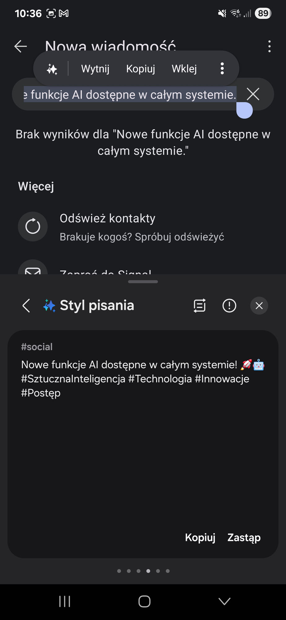 Już nie trzeba korzystać z klawiatury Samsunga, aby mieć dostęp do funkcji AI