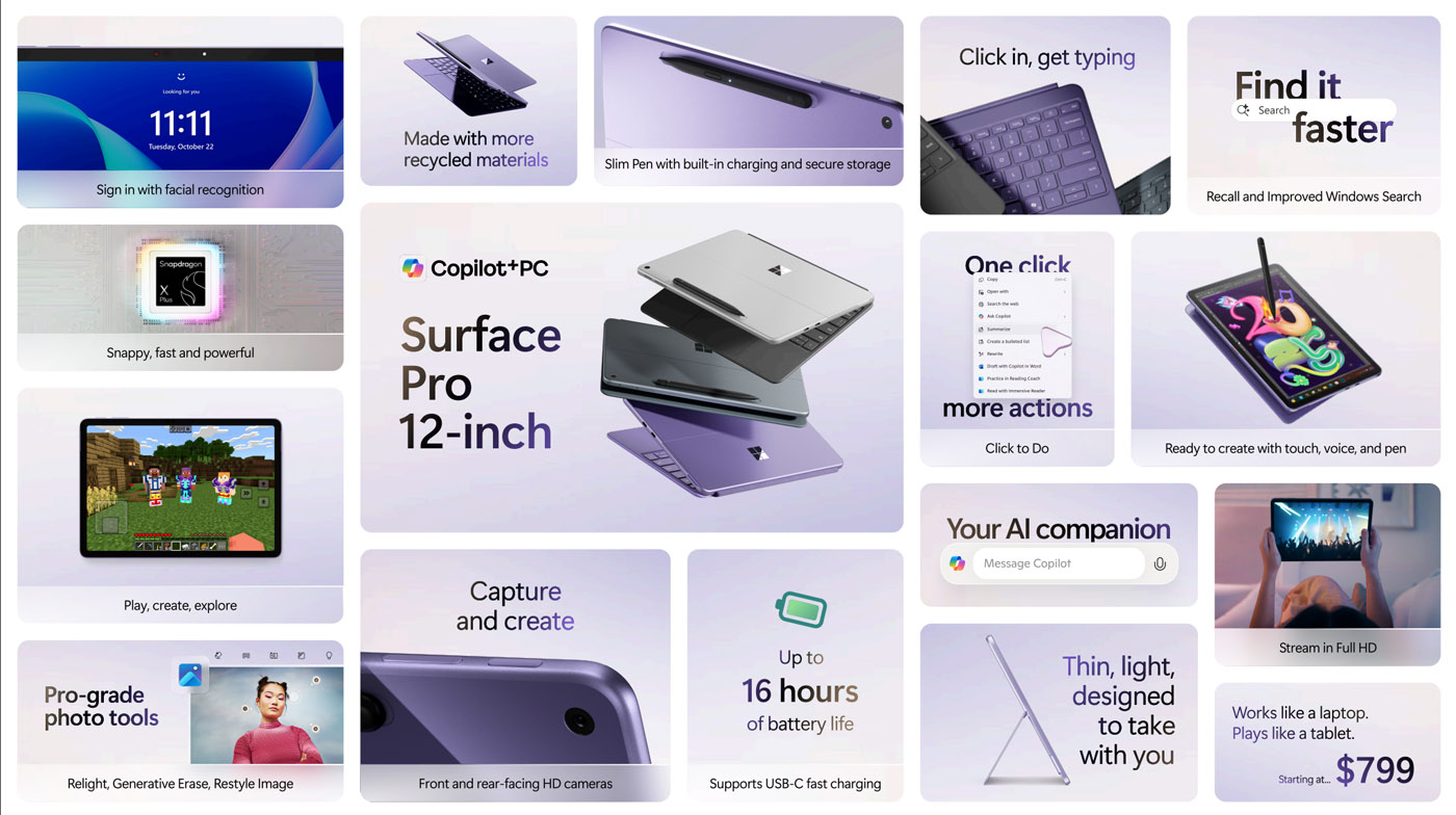 Microsoft rozszerza rodzinę Copilot+ PC - debiutują Surface Laptop 13″ i Surface Pro 12″