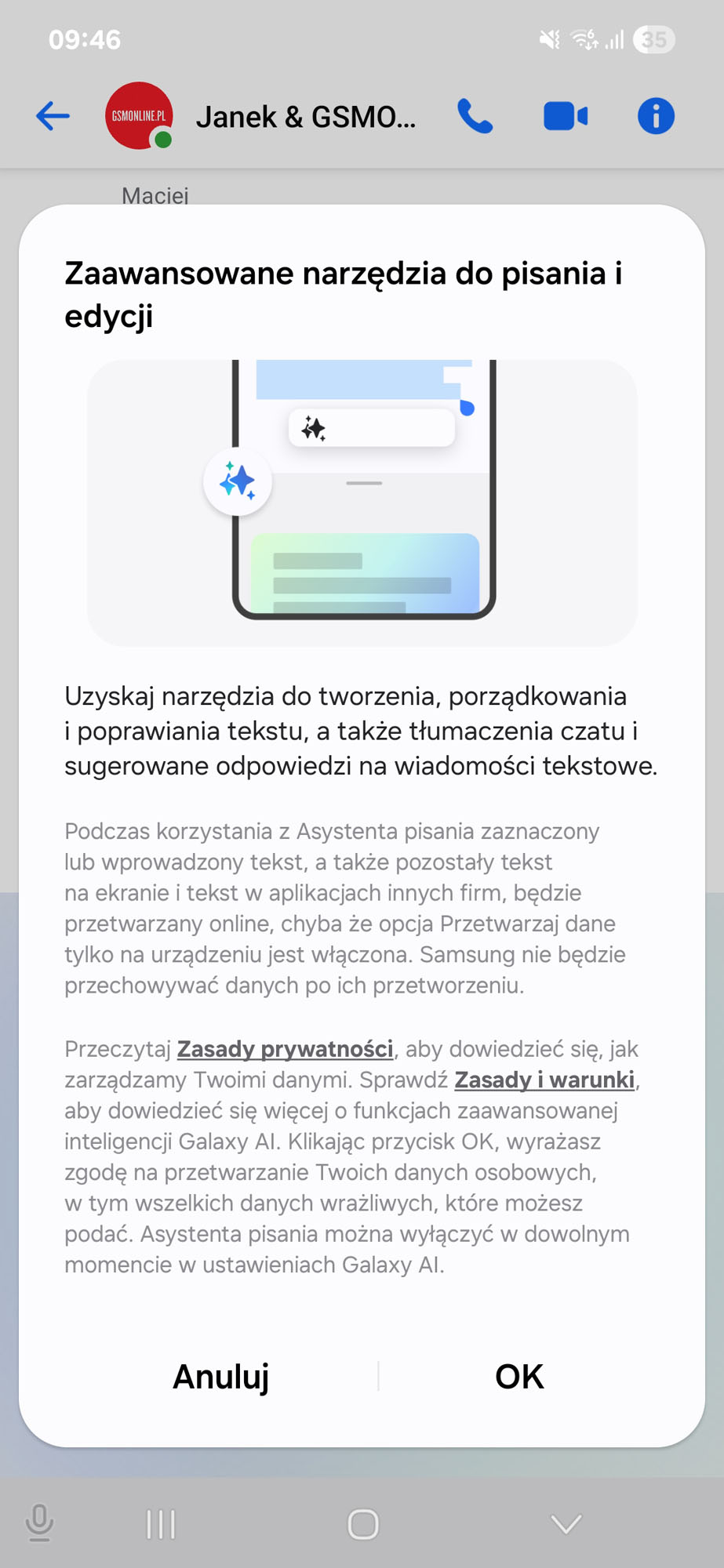 Już nie trzeba korzystać z klawiatury Samsunga, aby mieć dostęp do funkcji AI