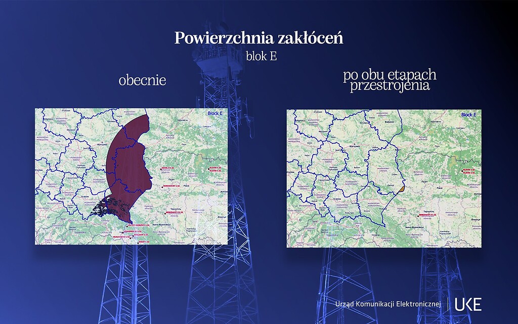 UKE - powierzchnia zakłóceń 700 MHz