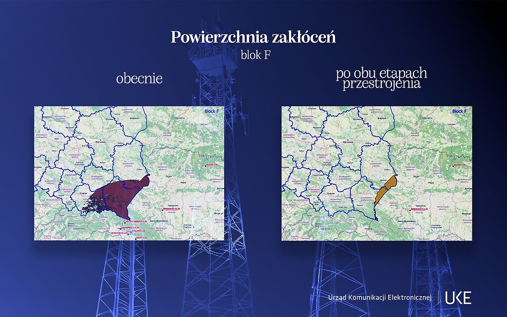 UKE - powierzchnia zakłóceń 700 MHz