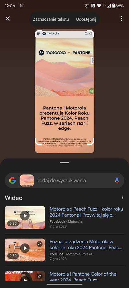 Funkcja Circle to Search dostępna w smartfonach Motorola