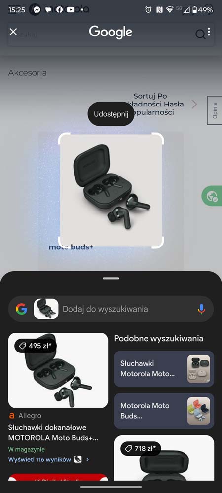 Funkcja Circle to Search dostępna w smartfonach Motorola