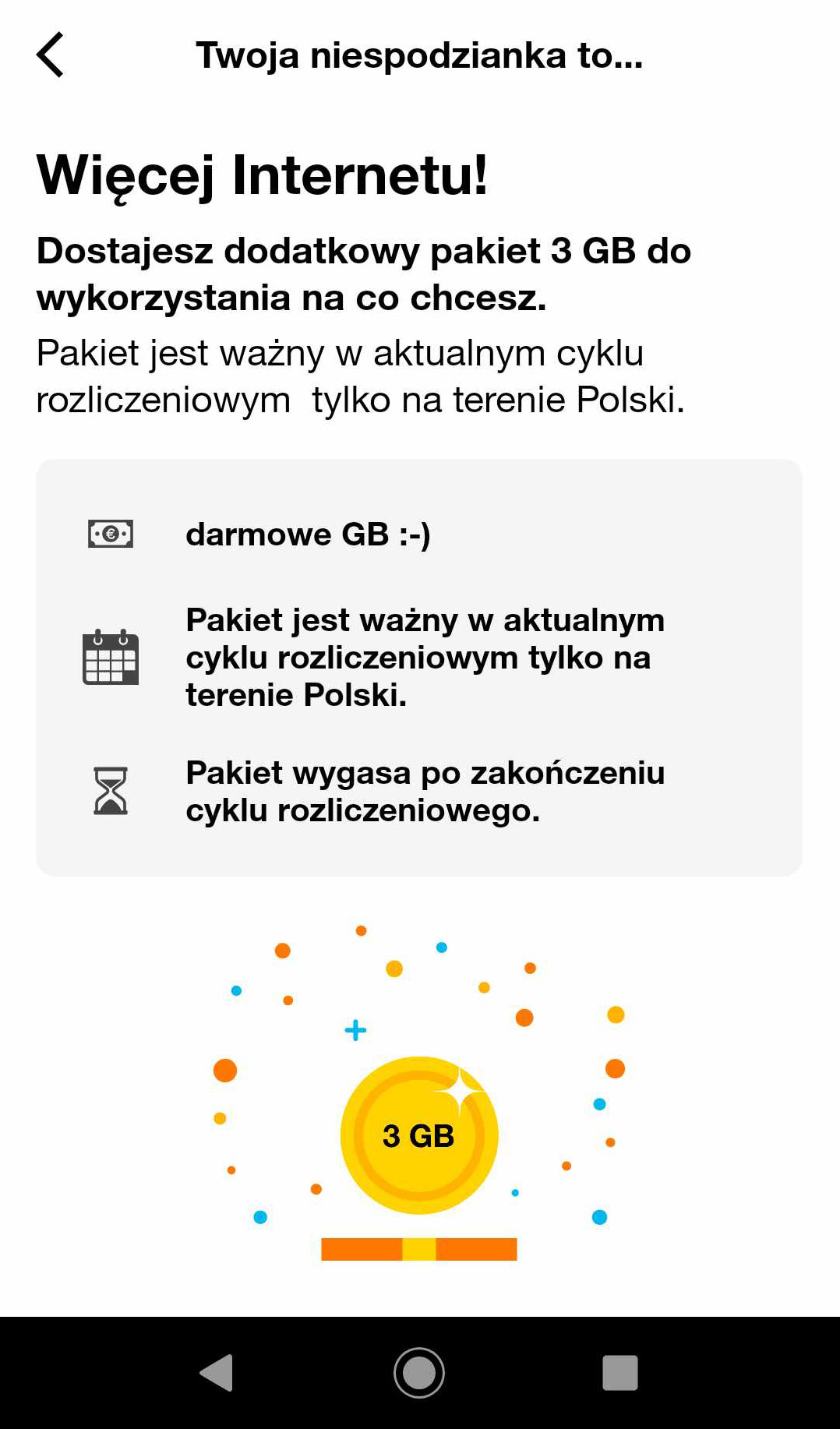 3 GB za darmo w aplikacji Mój Orange