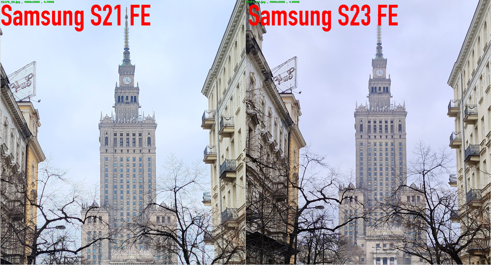 Porównanie aparatów najnowszego Samsunga Galaxy S23 FE z S21 FE