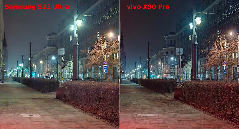Porównanie aparatów vivo X90 Pro i Samsung Galaxy S23 Ultra