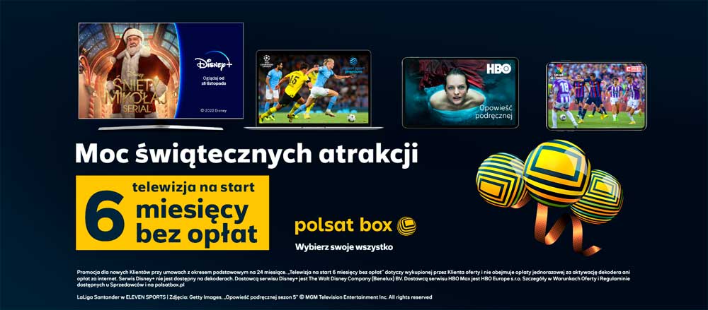 Świąteczna kampania reklamowa Polsat Box – na start 6 miesięcy telewizji bez opłat
