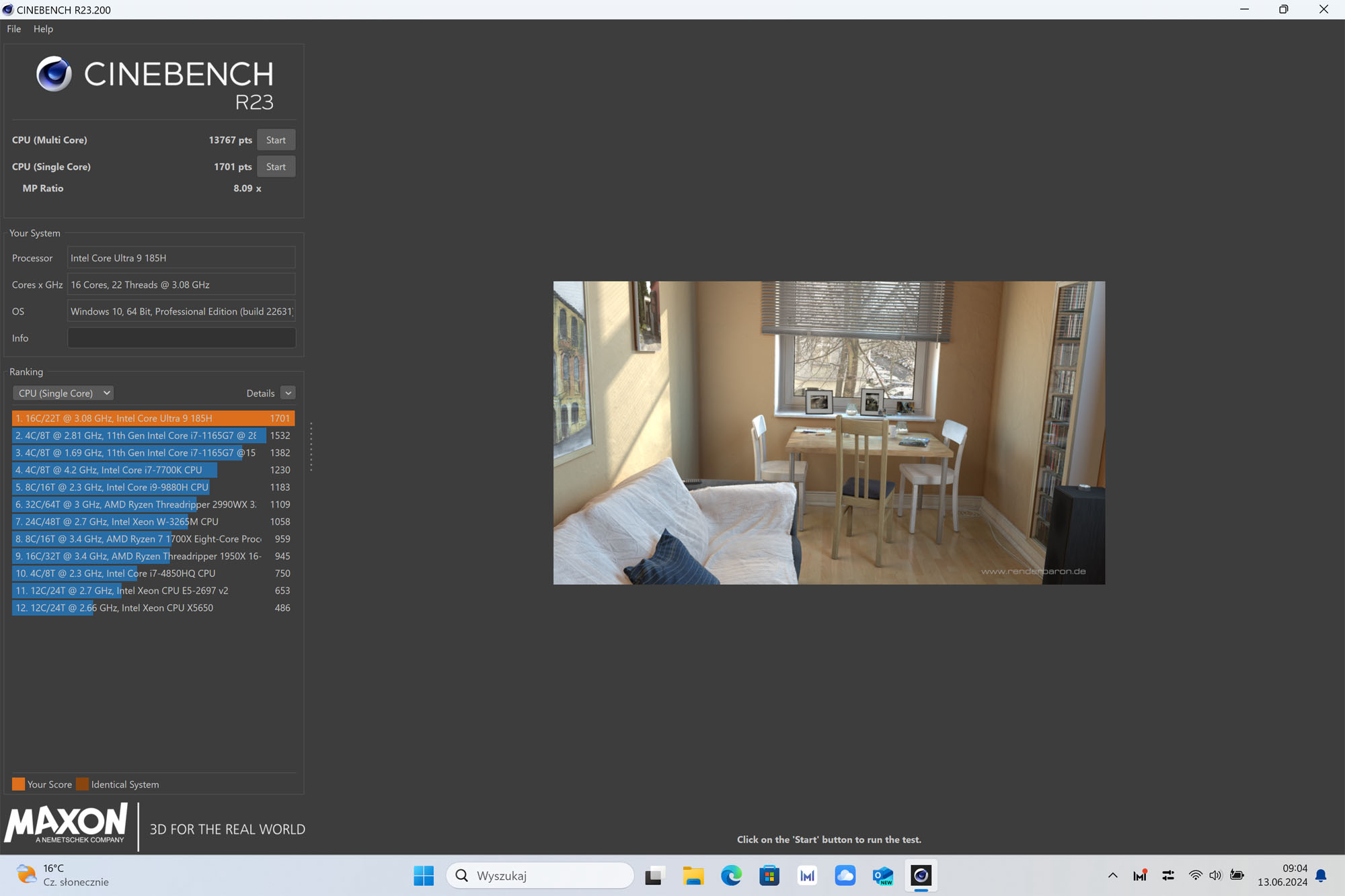 Test laptopa Huawei MateBook X Pro 2024