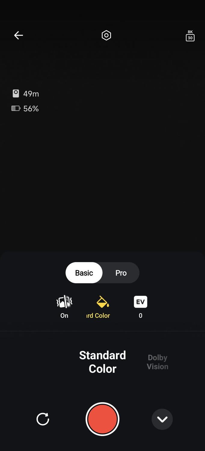 Insta360 X6 - zrzuty ekranu aplikacji