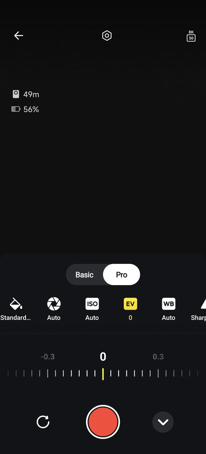 Insta360 X6 - zrzuty ekranu aplikacji