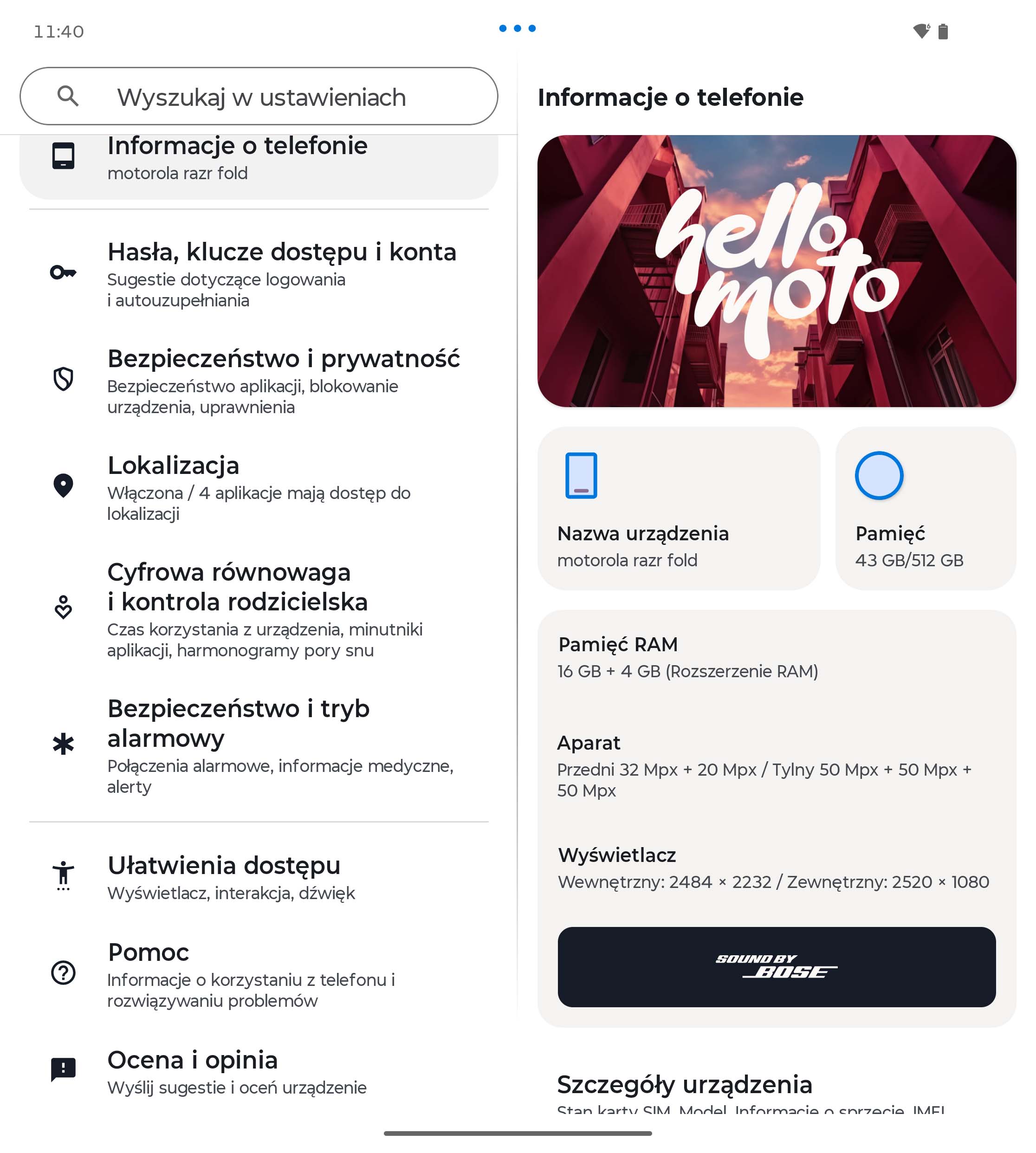 Test Motorola Razr Fold – najdłuższy czas pracy i świetne aparaty