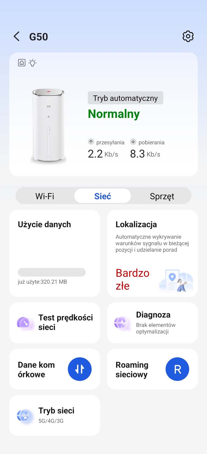 Test ZTE G50 MC8520B – szybki router stacjonarny z obsługą 5G i Wi-Fi 7