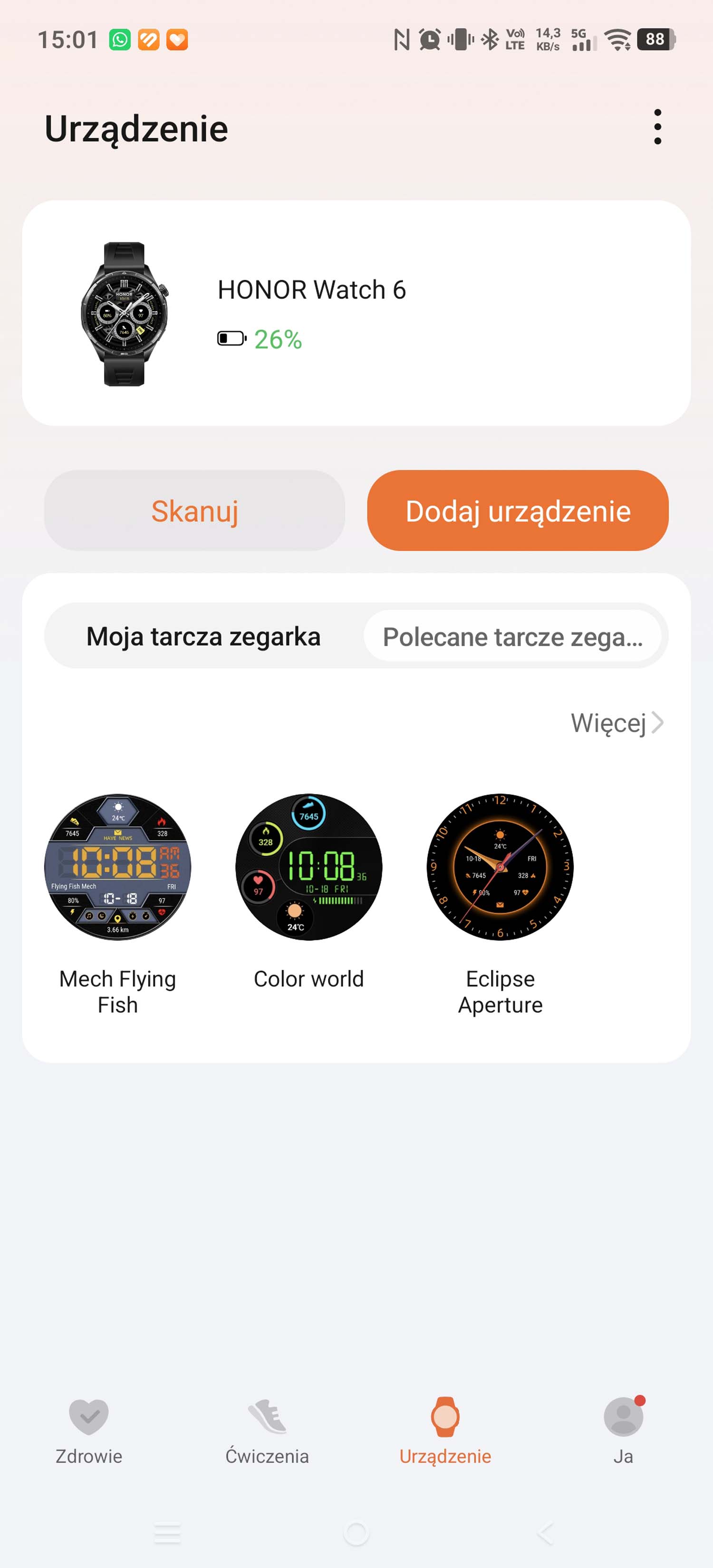 Test zegarka Honor Watch 6 – nawet 35 dni na baterii i bardzo jasny ekran