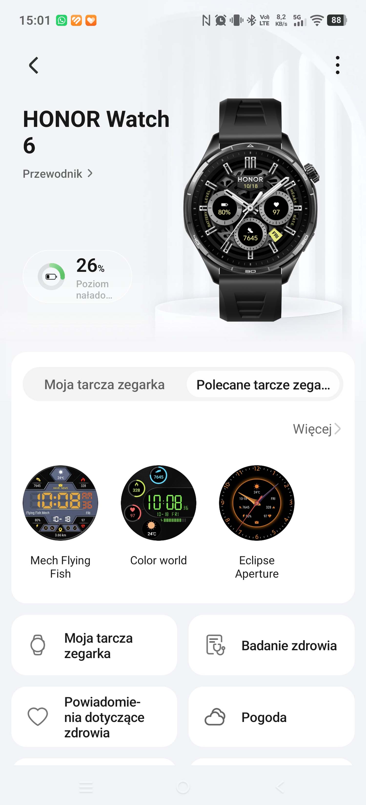 Test zegarka Honor Watch 6 – nawet 35 dni na baterii i bardzo jasny ekran