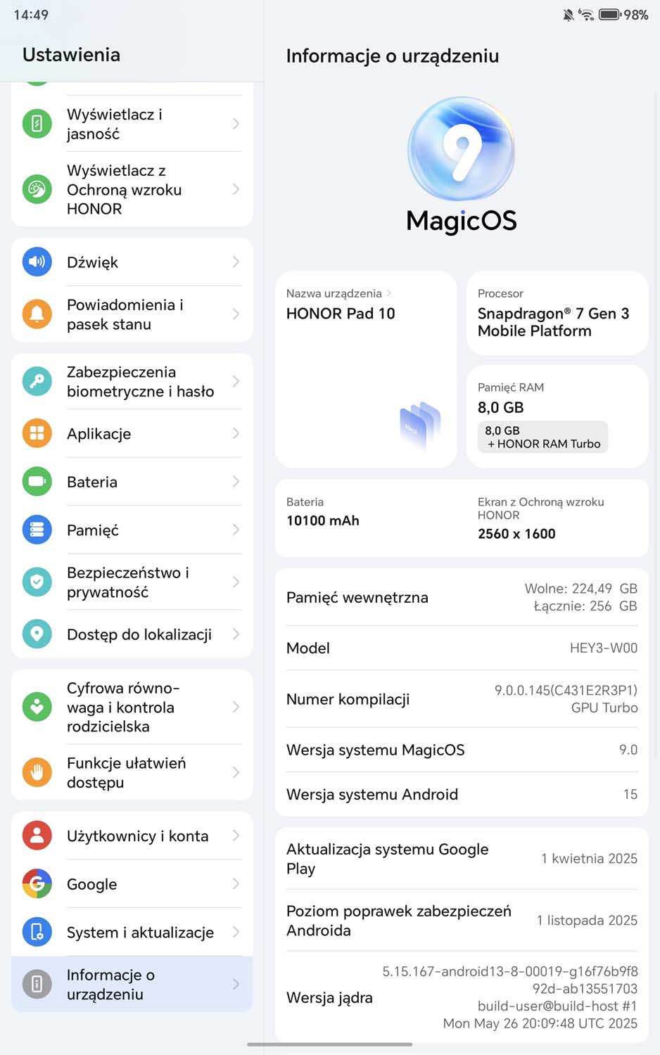 Test tabletu Honor Pad 10 – aspiruje do klasy premium