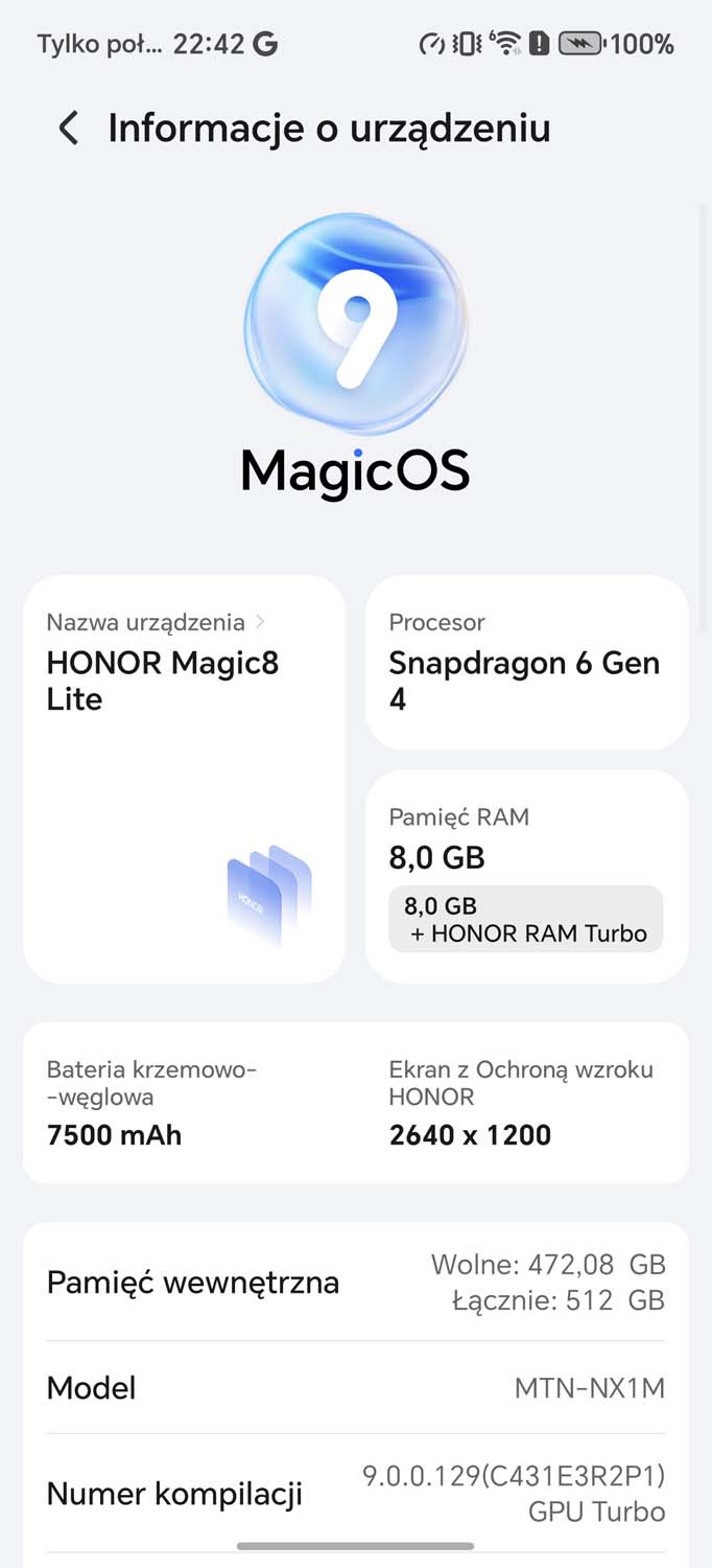 Test HONOR Magic 8 Lite – rekordowa bateria i wytrzymałość