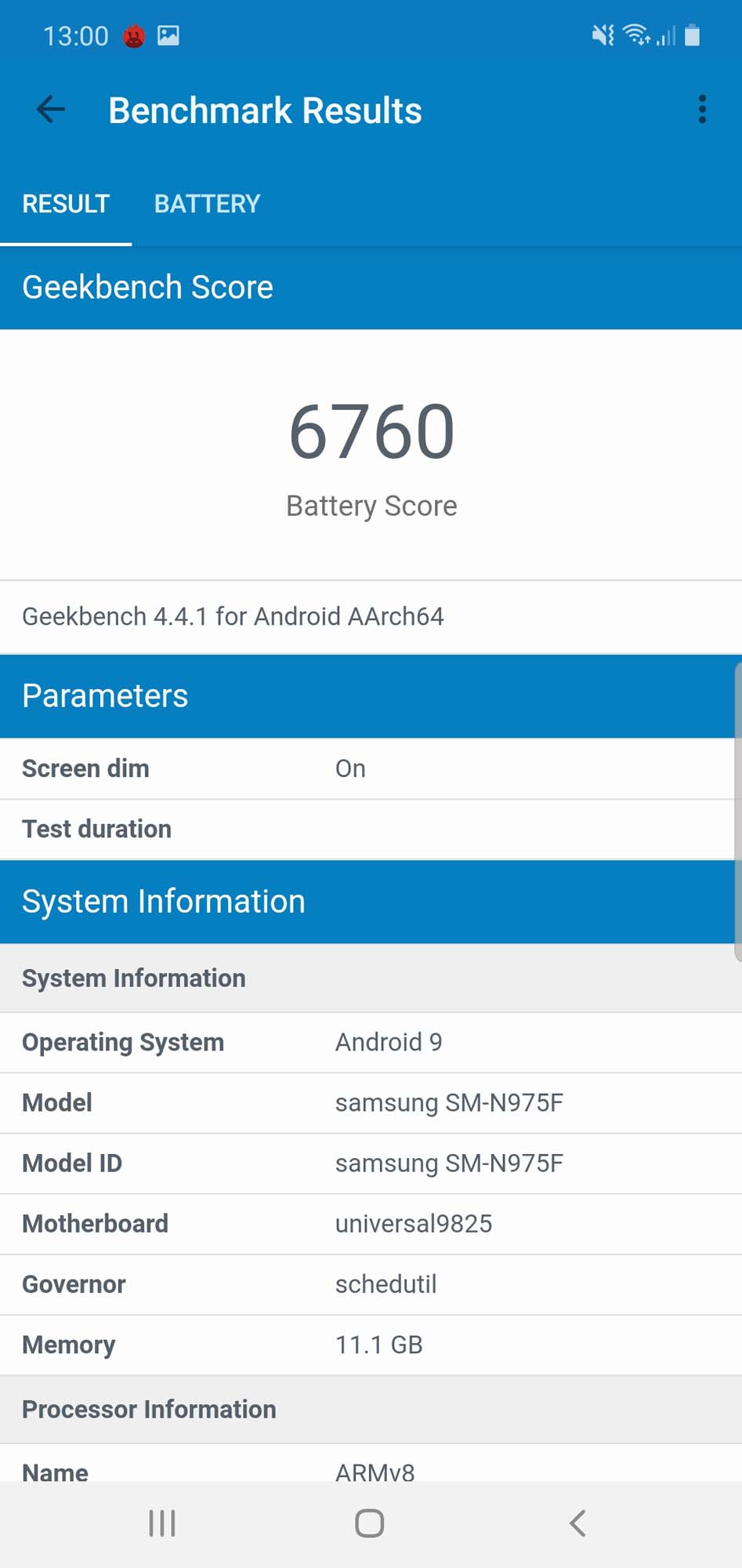 Samsung Galaxy Note 10 + screenshot
