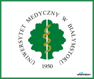 Grafika przedstawiająca logo Uniwersytetu Medycznego w Białymstoku