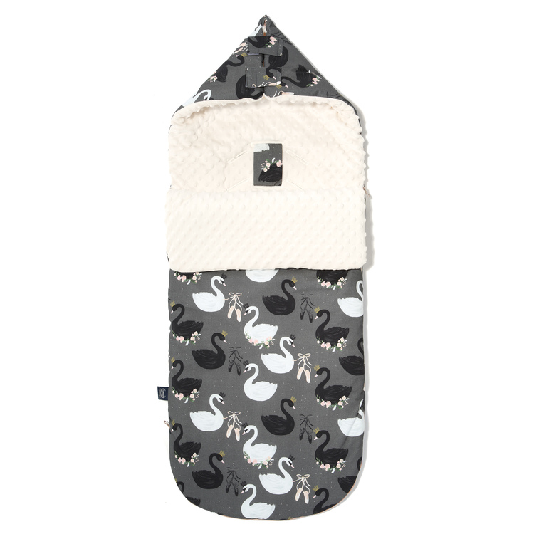 Stroller Bag Premium śpiworek M Black Swan Ecru
