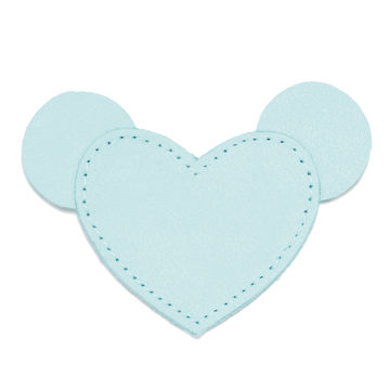 MOONIE'S FIRST STEP CHARM - MOUSIE HEART - TURQUOISE DUST