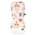 ORGANIC JERSEY COLLECTION - STROLLER PAD - FLY ME TO THE MOON NUDE - VELVET RAFAELLO