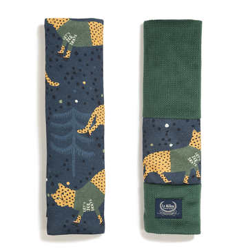 ORGANIC JERSEY COLLECTION - SEATBELT COVER - TIGER JERRY - VELVET FOREST GREEN
