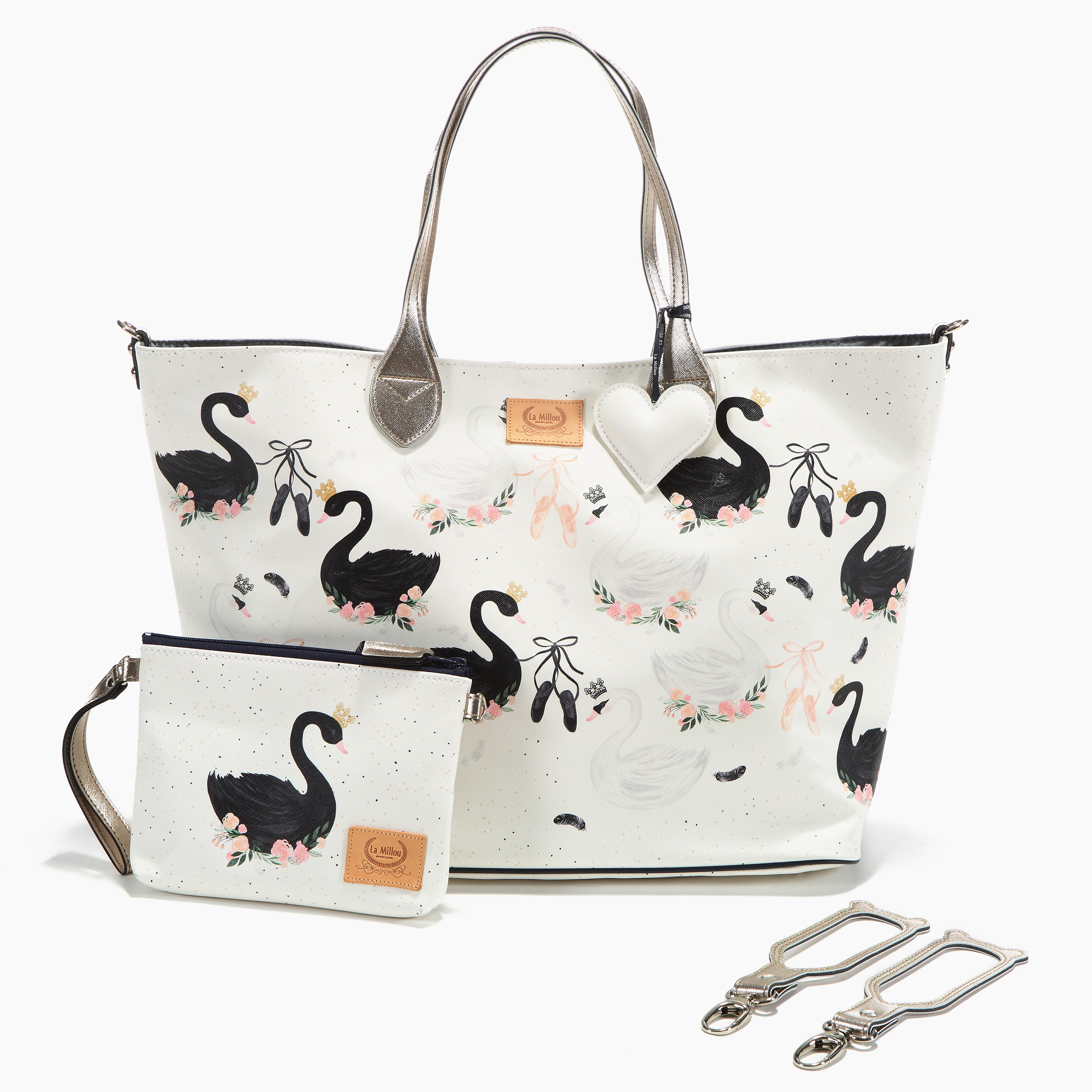 MOONLIGHT SWAN FEERIA LARGE BAG WITH A CLUTCH