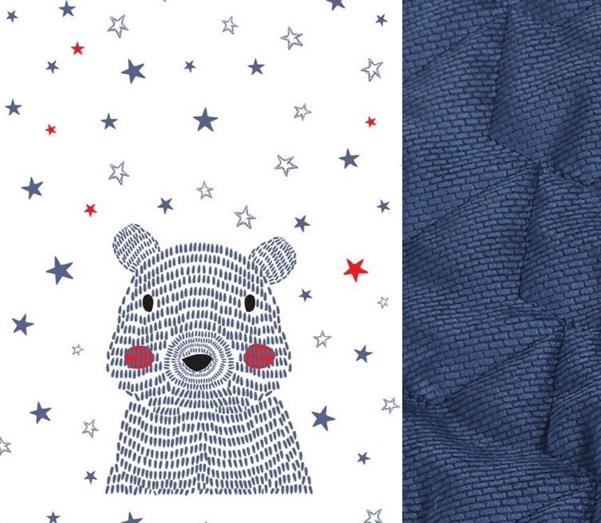 GALAXY BEAR BRIGHT BLANKET 80X100 (HARVARD BLUE)