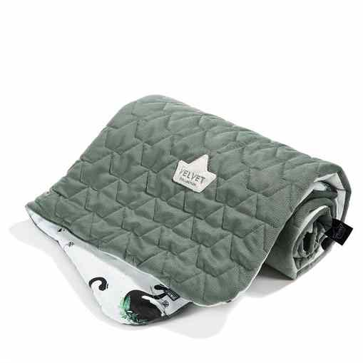 JUNGLE SWAN BLANKET 110X140 (KHAKI)