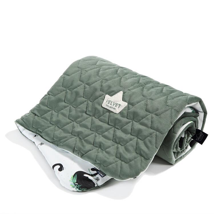 JUNGLE SWAN BLANKET 110X140 (KHAKI)