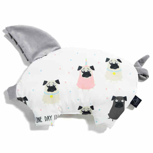 DOGGY UNICORN SLEEPY PIG PILLOW (GREY)