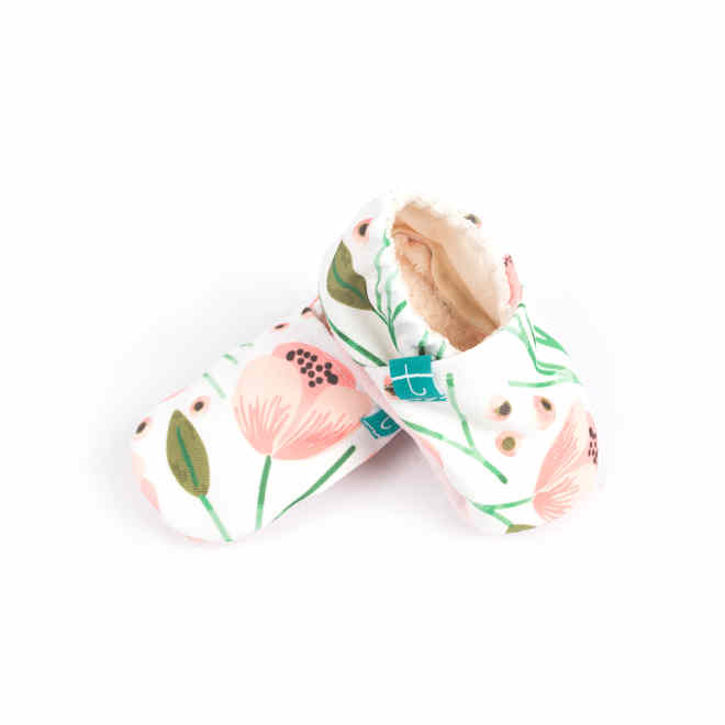 TITOT SLIPPERS PEONY 0-3 MONTHS