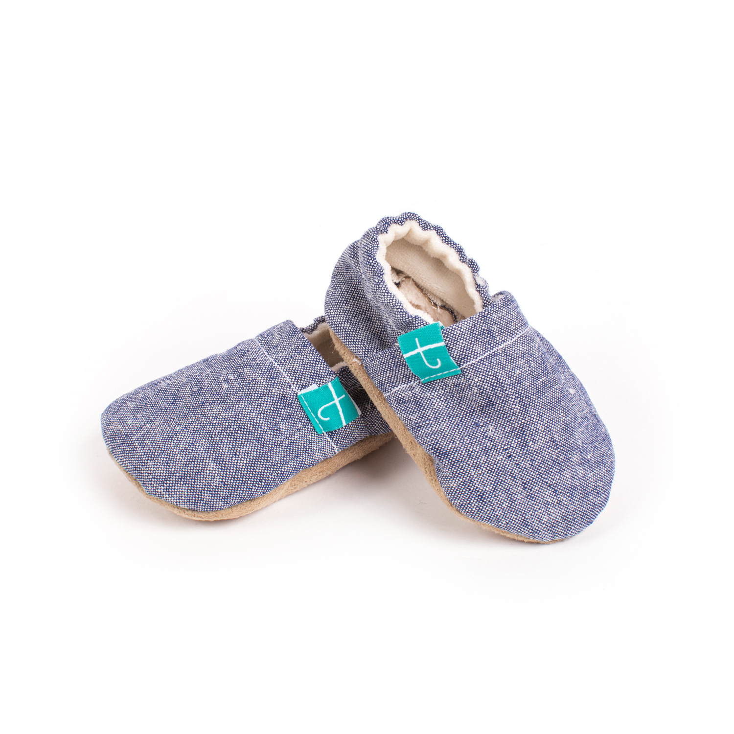 TITOT SLIPPERS NAVY CHAMBREY 3-9 MONTHS