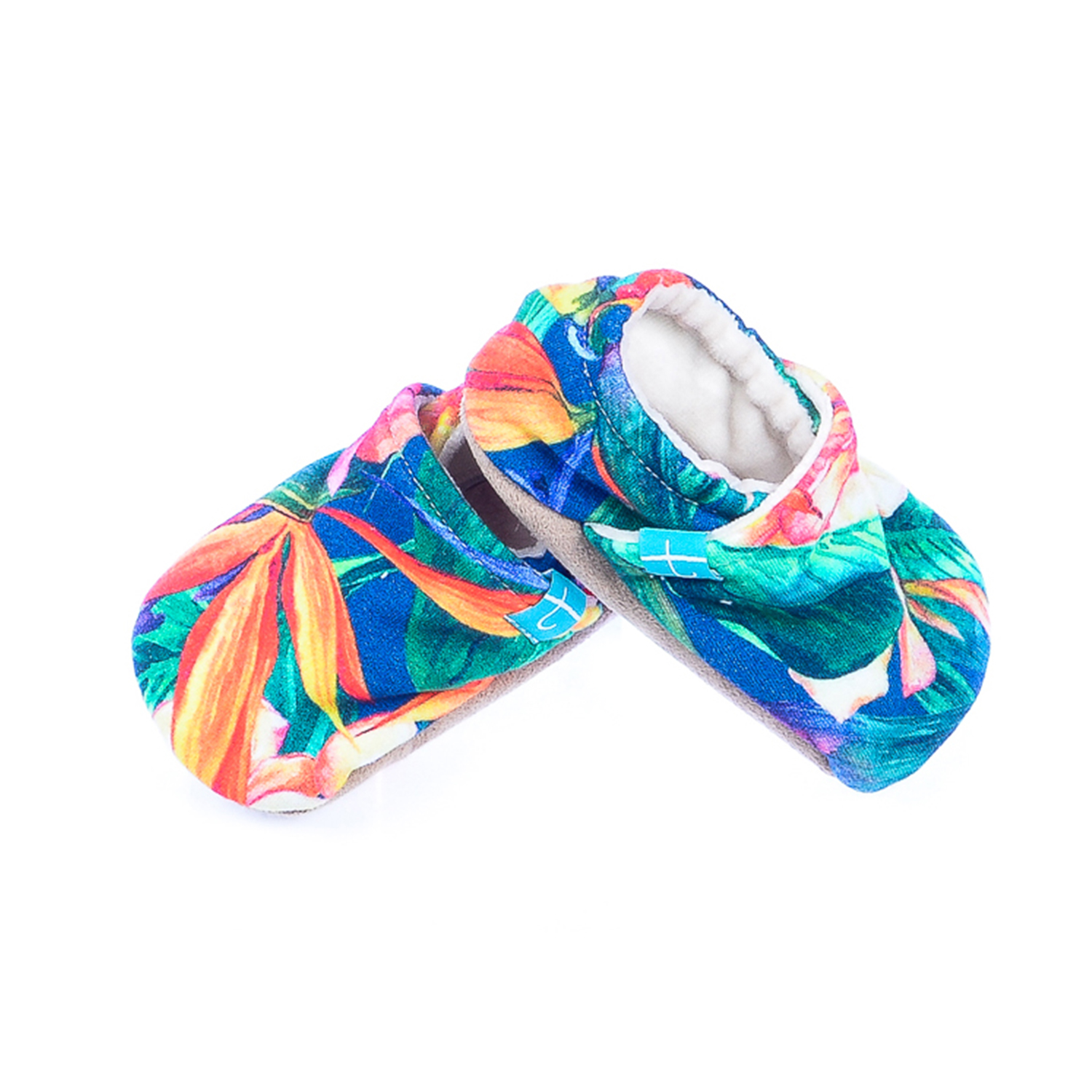 TITOT SLIPPERS TROPICAL FLOWERS 9-12 MONTHS
