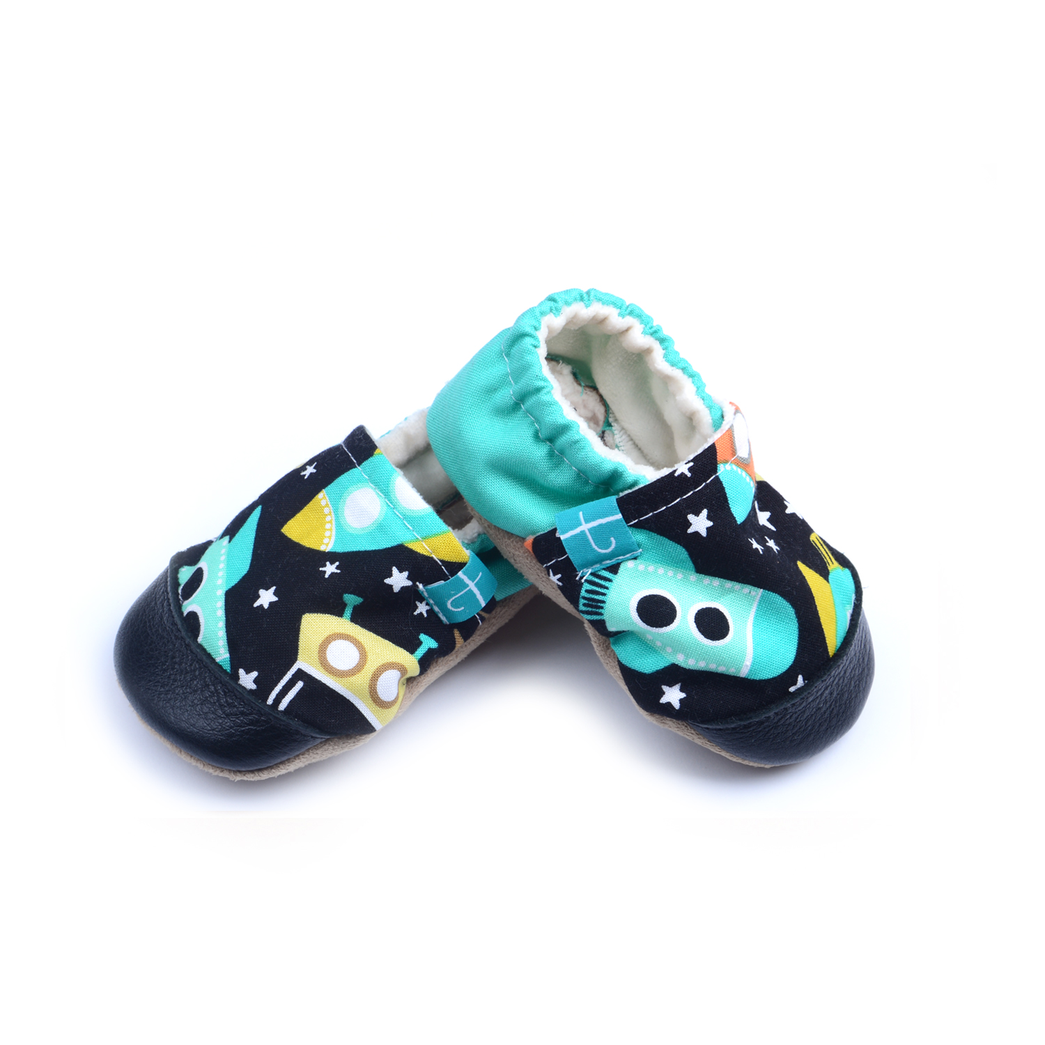 TITOT SLIPPERS WITH LEATHER TOE ROCKETS 12-18 MONTHS