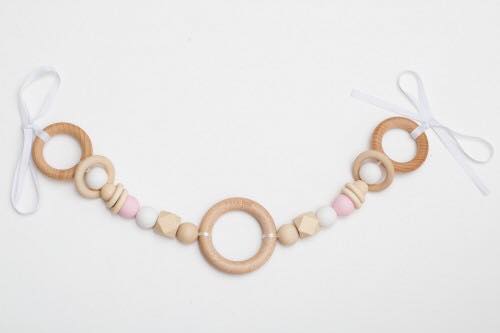 Little Leaf Stroller Sensory Chain (pink)