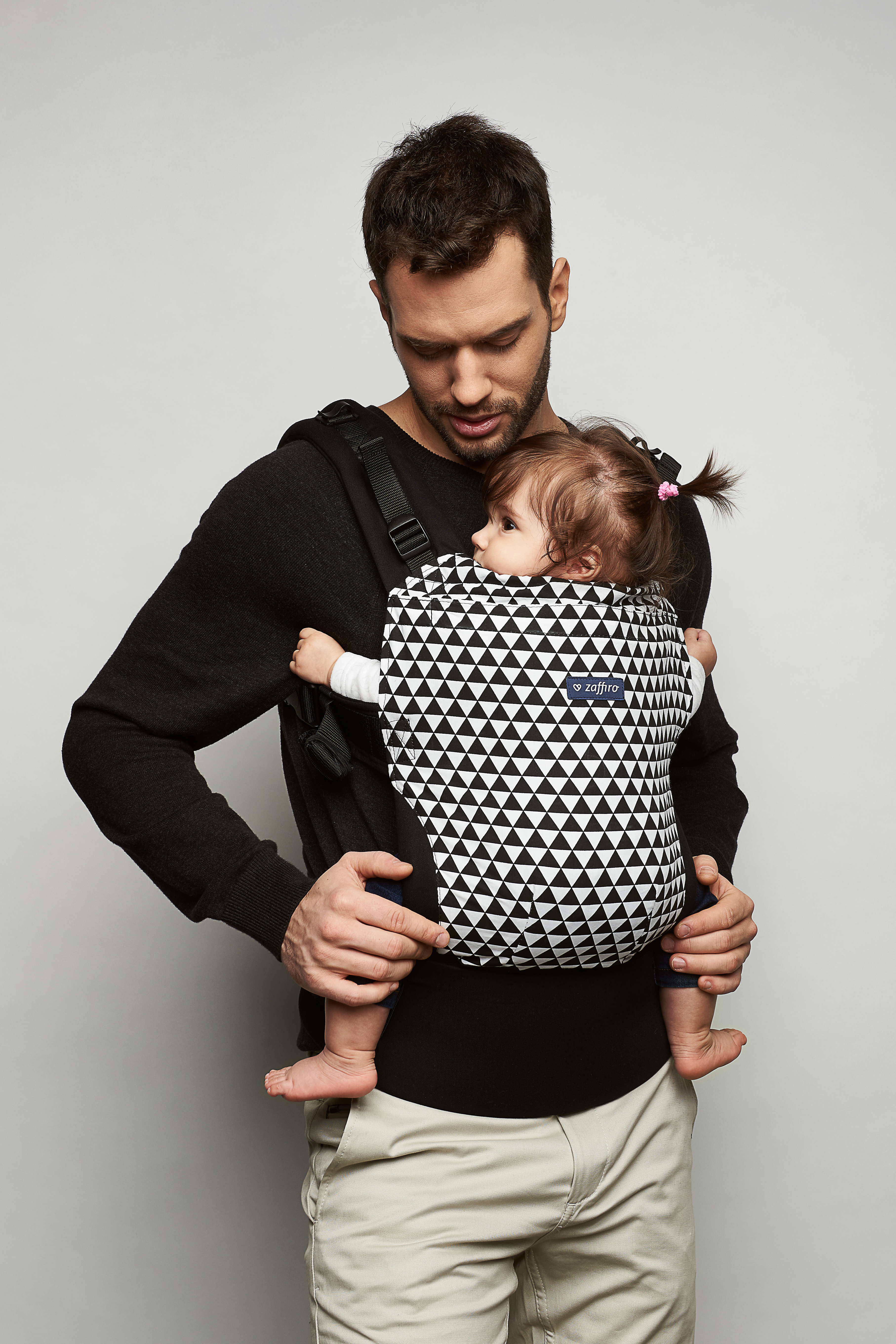 Zaffiro Care Ergonomic Baby Carrier (BLACK&WHITE)