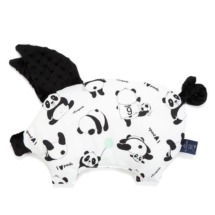 I LOVE PANDA SLEEPY PIG PILLOW (BLACK)