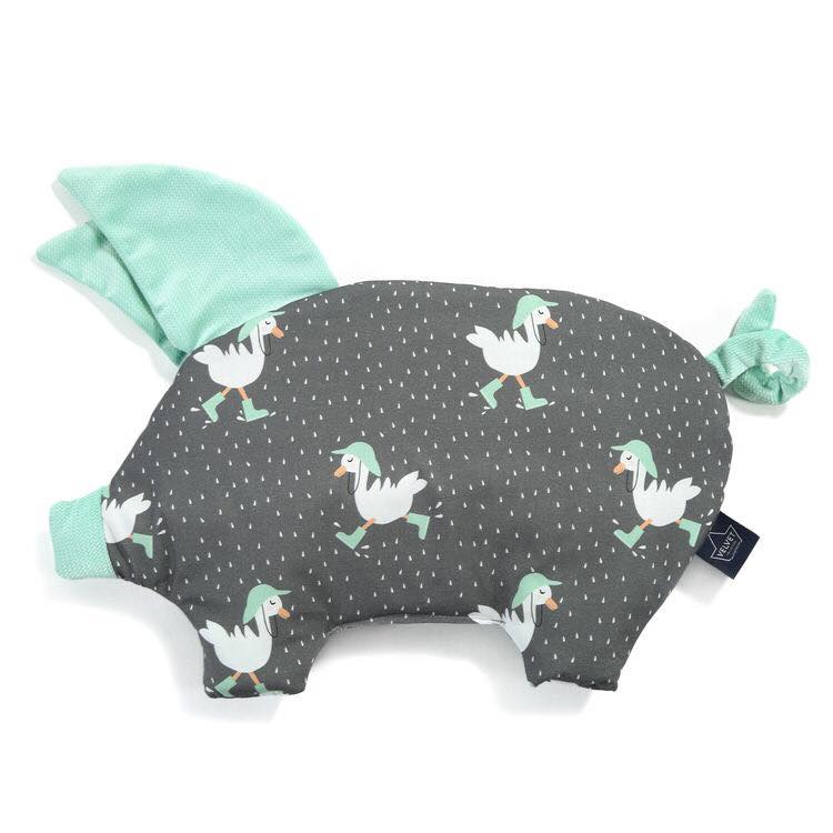 DANCIN IN THE RAIN SLEEPY PIG PILLOW (AUDREY MINT)