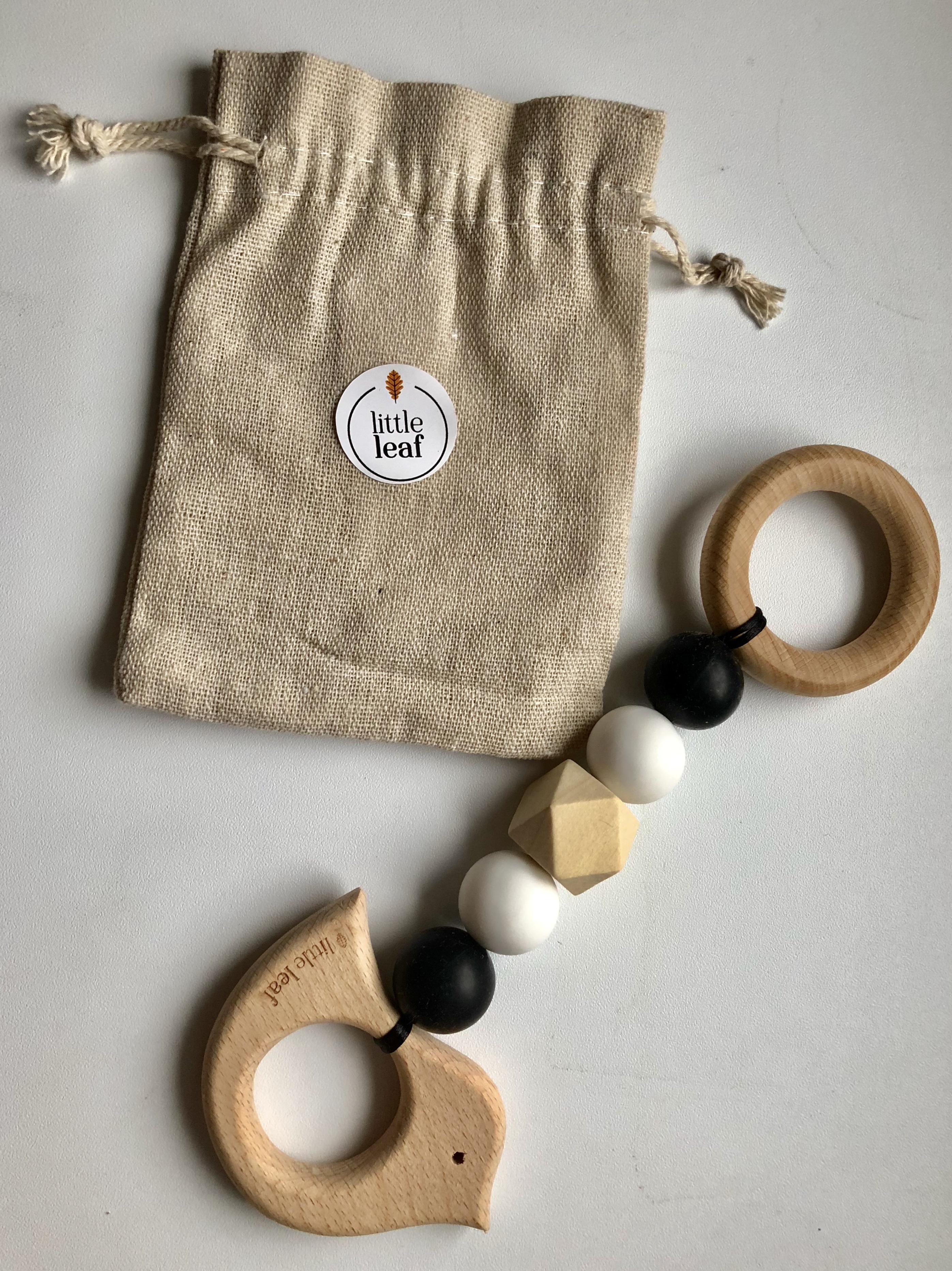 Little Leaf Educational Pendant S (bird black&white)